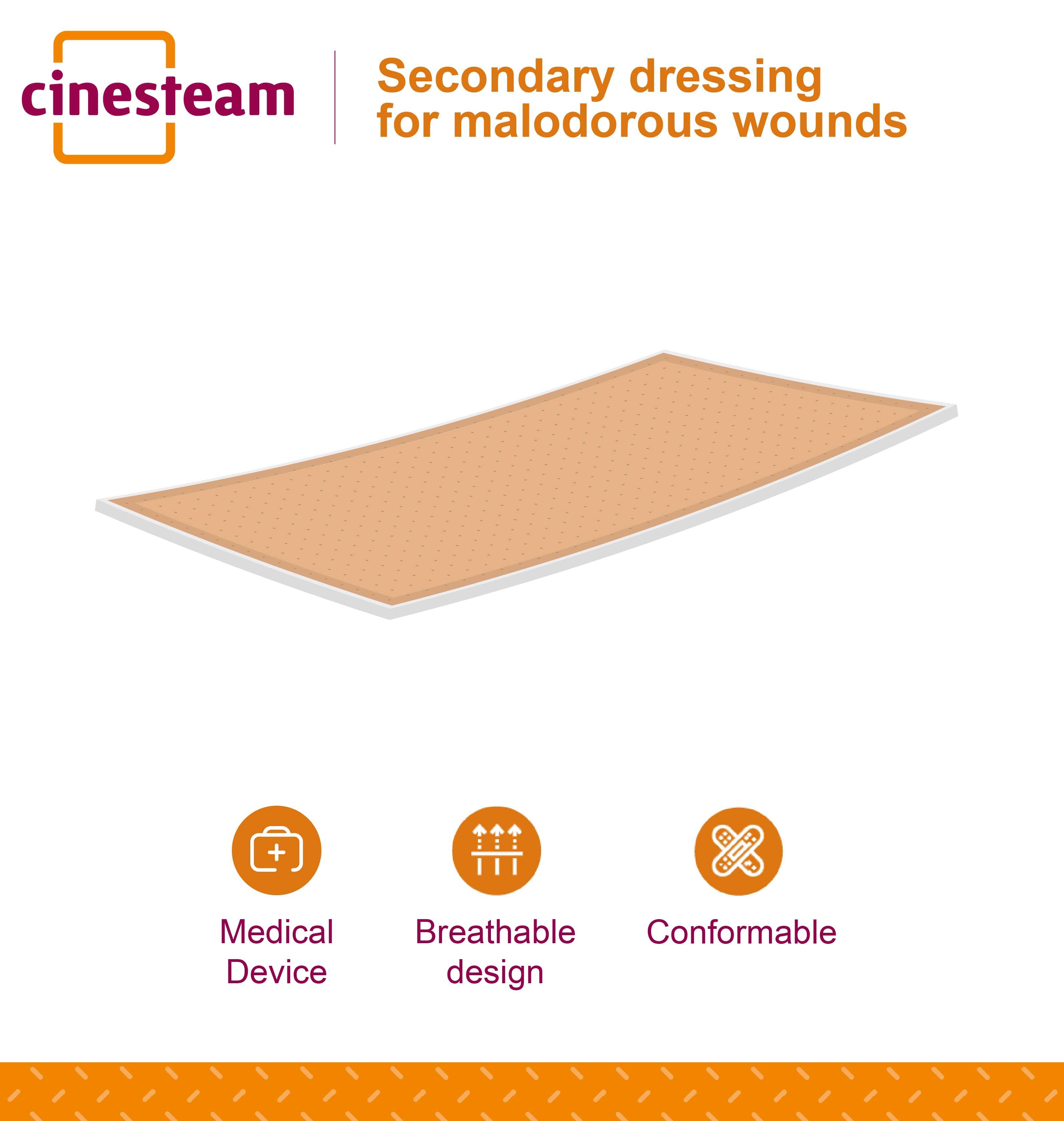 Cinesteam®, An effective secondary dressing for malodorous wounds